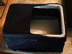 SnoozeShade for Pack'n'Plays on a BabyBjorn